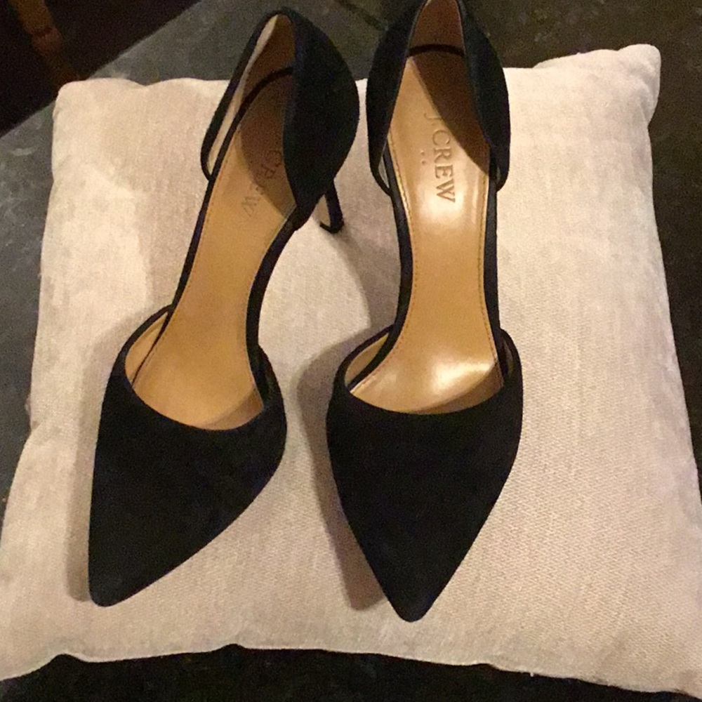 J.Crew Glam Black Suede Stiletto